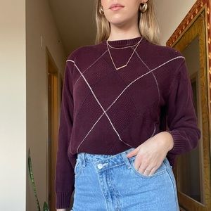 Vintage Argyle Sweater